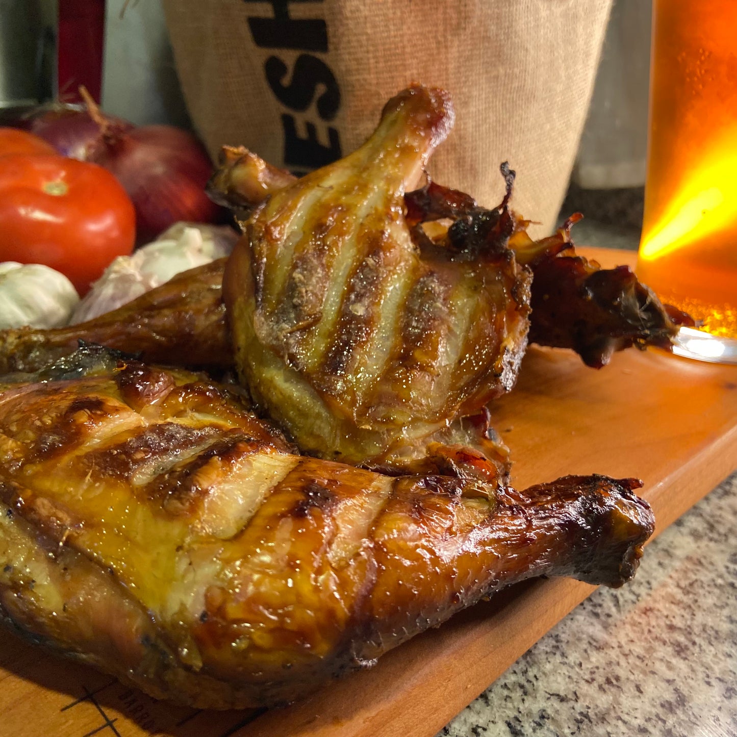 Pollo: Trutro Corto y Largo Ahumado.