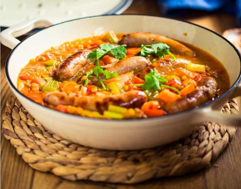 Lentejas con Arroz y Longaniza Ahumada 350 grs.